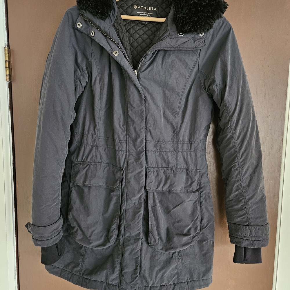 Athleta Womens XS Black Winter Coat